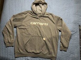 Carhartt Rain Defender Hoodie Pullover Adult Sized Gray - £23.30 GBP