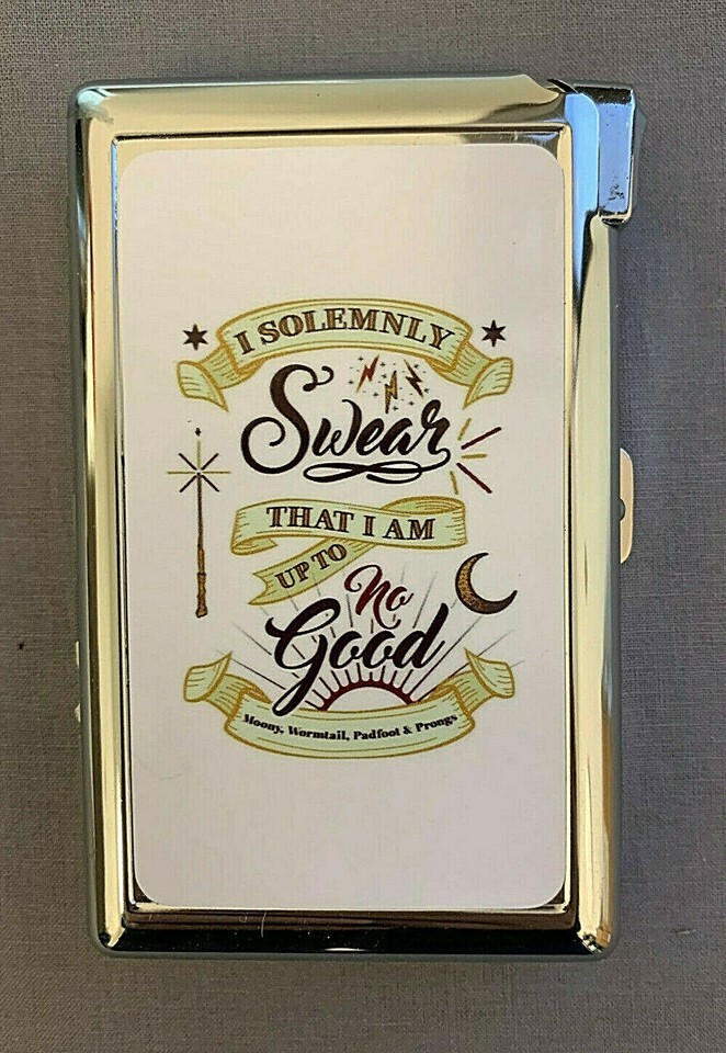 Wizard Wisdom Potter D1 100&#39;s Size Cigarette Case with lighter ID Holder... - $21.73