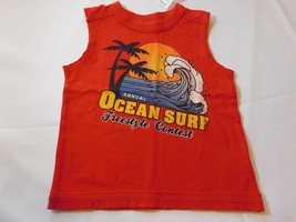 The Children&#39;s Place Baby Boy&#39;s Sleeveless Shirt Size 12 Months Red Ocean Surf - £10.44 GBP