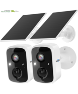 Hiseeu Solar Security Cameras Wireless Outdoor 2 Pack, Battery Powered 3... - $126.75