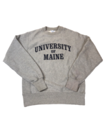University Maine Black Champion Reverse Weave Gray Crewneck Sweatshirt S... - $29.69