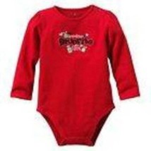 Girls Shirt Christmas Bodysuit Jb Red Grandmas Favorite Gift Long Sleeve-12 Mths - £6.69 GBP