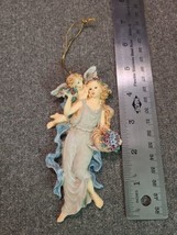 Baby Guardian Angel With Mother Mom VTG Christmas Ornament Mystical Vict... - $11.40