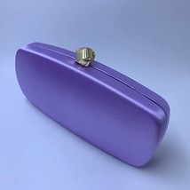 Royal Nightingales 2019  violet purple satin clutches hard box case and evening  - £141.53 GBP
