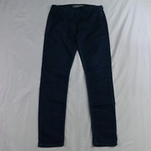 Level 99 25 Side Zip Skinny Dark Wash Stretch Denim Womens Jeans - £11.21 GBP