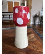 Handmade Mushroom Ceramic Vase 10.5 Inch - $39.60