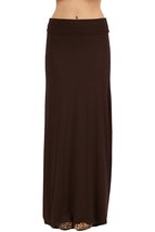 NioBe Clothing Womens Solid Long Draped Maxi Skirt (Large, Americano) - £17.54 GBP
