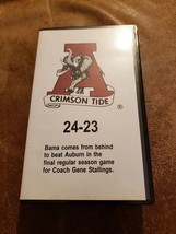 VHS Tape * Alabama 24-23 * 1996 Iron Bowl Auburn Gene Stallings Crimson Tide * - £15.02 GBP