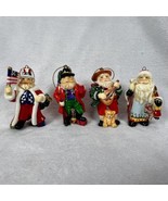 Lillian Vernon Vintage Santa Christmas Ornaments Set Of 4- 3.5 in - $32.00