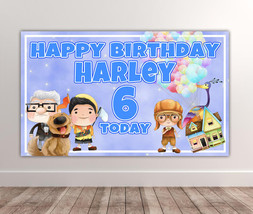 2 X DISNEY UP Personalised Birthday Backdrop - Disney Up Size 40 x 24 Inches - $19.25