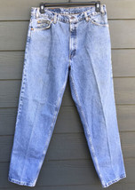 VTG LEVIS 550 Orange Tab Relaxed Fit Jeans 36x32 (35x31) Faded Medium Wash 80s - £51.94 GBP