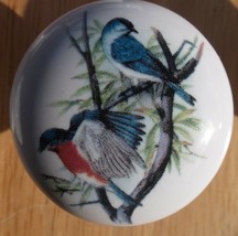 Cabinet Knobs Knob w/  bluebirds #1 Bird Blue domestic - $5.20