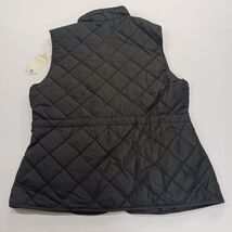 St John's Bay RN#93677 Women's Black Quilted Puffer Full Zip Vest Pockets Sz XS image 2