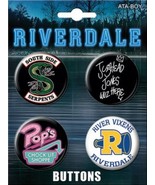 Riverdale TV Series Images Round Button Set of 4 Set 2 NEW MINT ON CARD - £3.99 GBP