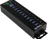 StarTech.com 10-Port USB 3.0 Hub - 5Gbps - Metal Industrial USB-A Hub wi... - $225.28