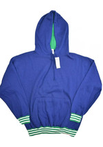 Gap Hoodie Mens M Navy Hooded Sweatshirt Ringer Pullover Drawstring Blank New - $16.35