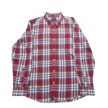 UNTUCKit Shirt Mens 2 XL Blue Red White Plaid Long Sleeve Button Down Co... - £25.82 GBP