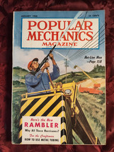 Popular Mechanics January 1956 Electric Line Men 56 Rambler Mercedes-Benz 300SL - £11.25 GBP