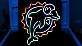 New Miami Dolphins Light Beer Lamp Neon Sign 20&quot;x16&quot; - £115.72 GBP