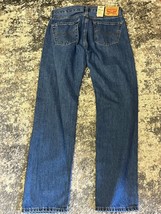 new Levi&#39;s 505 Men Size 33X34 Regular Fit Straight Leg Denim Blue Jeans - $22.37