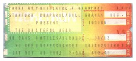 Grateful Dead Concert Ticket Stub October 9 1982 Stanford University California - £27.65 GBP