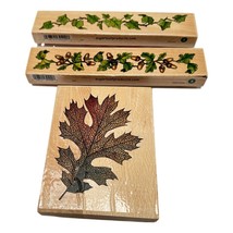 Sugarloaf Whispers Rubber Stamp Wood Mounted Lot 3 Border Foliage Oak Leaf Ivy - $28.66