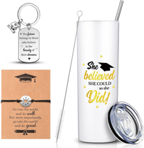 Karenhi 3 Pcs Class of 2024 Graduation Gift Set Includes Stainless Steel Tumbler - £24.56 GBP