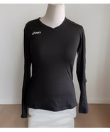 New ASICS Women’s Long Sleeve Vneck Athletic Tee Top Black Sz L - $22.85 CAD