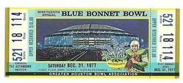 1977 Bluebonnet Bowl Full Ticket USC Trojans Texas A &amp; M Aggies - £112.63 GBP