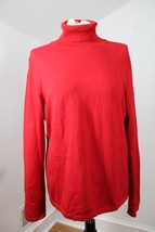 Talbots XLP Red Cotton Blend Stretch Knit Turtleneck Pullover Sweater - £18.18 GBP