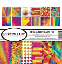 Reminisce Collection Kit 12&quot;X12&quot;-It&#39;s A Colorful Life - £28.60 GBP