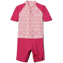Columbia Kid&#39;s girls&#39; Sandy Shores Sunguard Suit Pink Orchid/Polka Dots Size 3T - £25.71 GBP