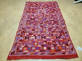 4&#39; X 6&#39; Handmade Indian Wool Kilim Flat weave Rug - £201.85 GBP