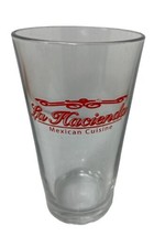 La Hacienda Pint Glass Standard 16 oz Pint Glass with Red Print - £13.12 GBP