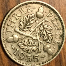 1935 Uk Gb Great Britain Silver Threepence Coin - £2.12 GBP