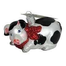 Old World Christmas Country Piggy Farm Animal Pig Glass Tree Ornament Fa... - £12.78 GBP