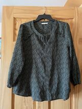 Fun2Fun Blouse Size XL Multicolor Sheer Flowy Boho 3/4 Sleeve Top - $128.26 MXN