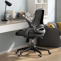 Hbada Office Chair, Black, Mesh, Swivel, Ergonomic, S-Shaped Backrest, Flip-Up - £130.54 GBP