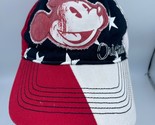 Disney Parks Mickey Mouse Hat Cap Red White Blue Flag Patriotic Disney W... - $11.07