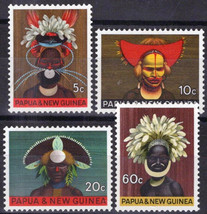 ZAYIX Papua New Guinea 253-256 MH Chimbu Headdress Costumes 071423S151 - £1.47 GBP