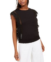MSRP $50 Inc Petite Fringed Tank Top Black Size Petite Small (DEFECTS) - £8.75 GBP