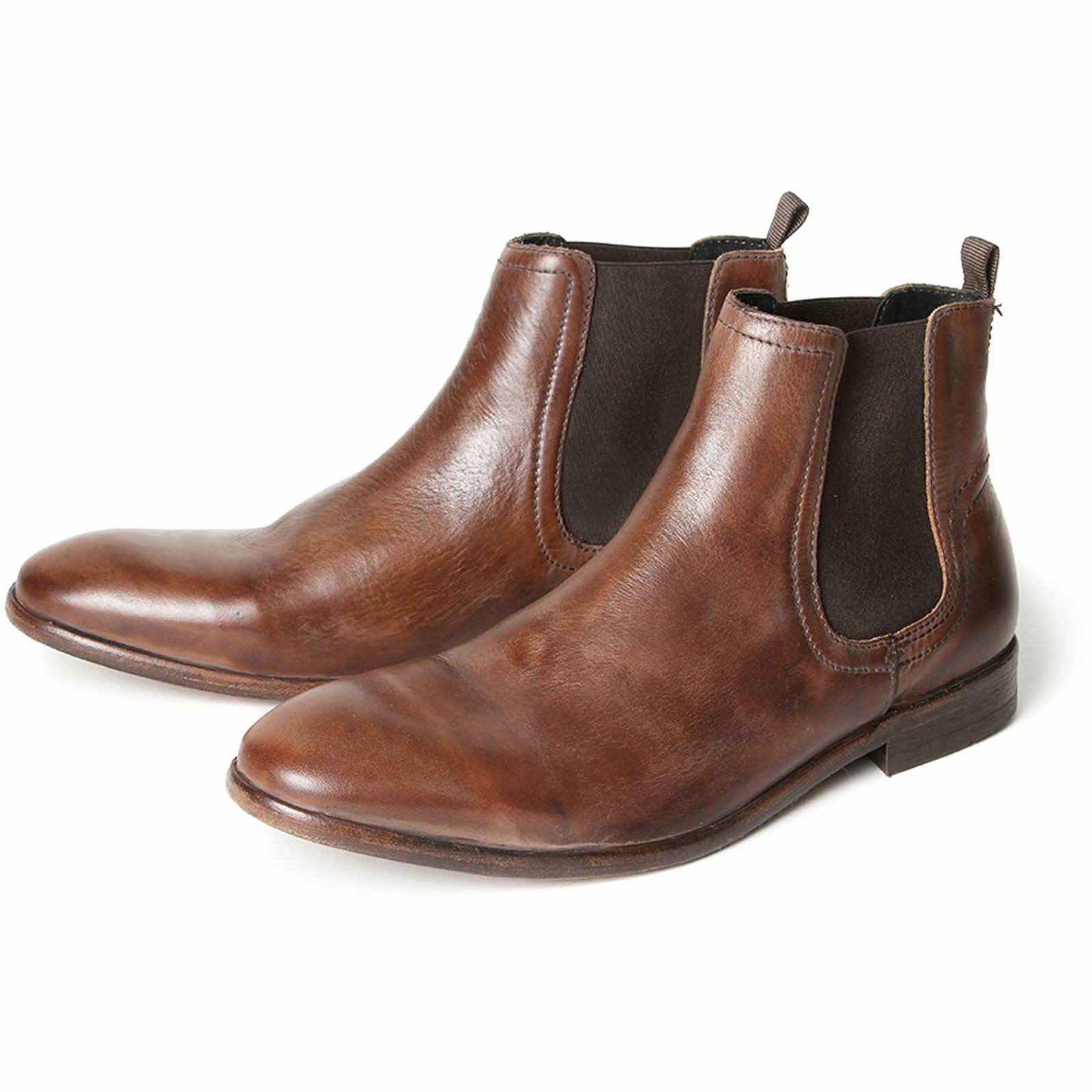 Excellent Quality,Brown Color,Elastic Panels,Chelsea Pure Leather Formal Boots