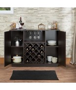 Espresso Wine Cabinet: 2 Doors, Stemware Rack - $521.08 CAD