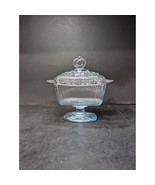 Indiana Glass Old Colony Candy Dish, Light Blue Lace Edge Pedestal Glass... - $470.41 MXN