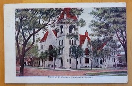 First M.E. Church, Lawrence, Kansas - Postcard C. 1907-1915 - £3.51 GBP