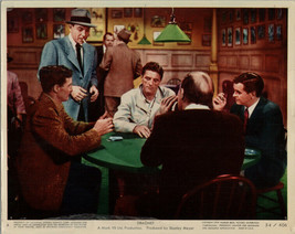 Dragnet 1954 movie 8x10 inch photo Jack Webb &amp; Richard Boone at card gaming - £9.53 GBP
