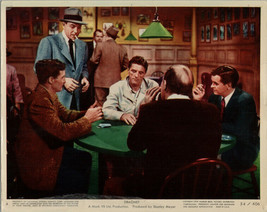 Dragnet 1954 movie 8x10 inch photo Jack Webb &amp; Richard Boone at card gaming - $12.00