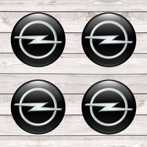SET 4 X 40-120 mm Hand Made Logo Opel Silikone Stickers Aufkleber Domed ... - £10.22 GBP