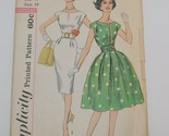 Vintage SIMPLICITY 3472 One-Piece Dress With Two Skirts &amp; Cummerbund 1960 - $17.77