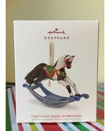 HALLMARK 2018 Ornament 45 YEARS OF MEMORIES New SHIP FREE Rocking Horse - £39.27 GBP